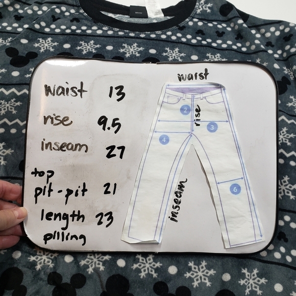 Disney mickey ears snowflakes gray fleece pajama set size small - Picture 9 of 9